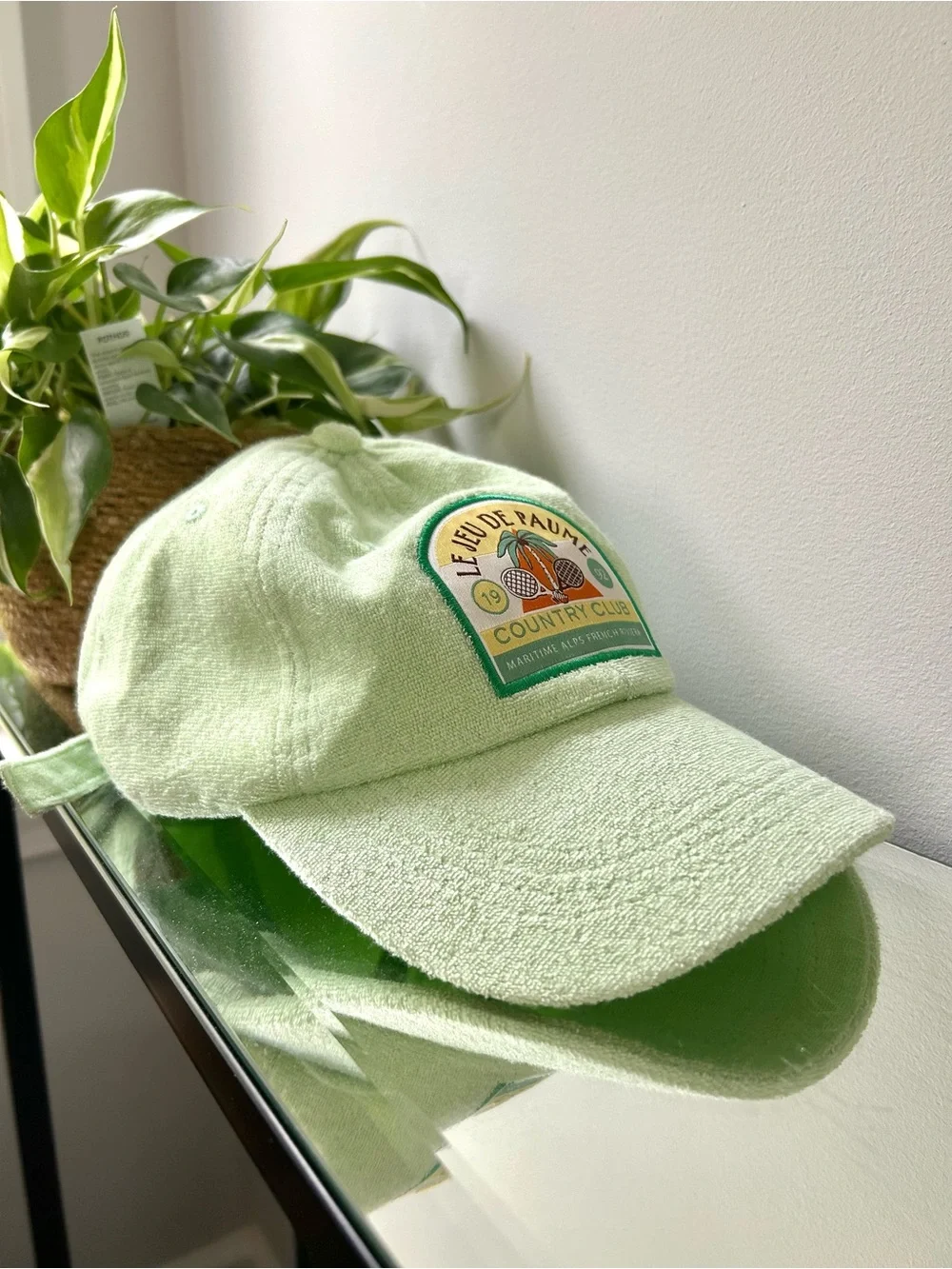 Anthropologie Summer Sports Baseball Cap Lime Montecarlo 1992